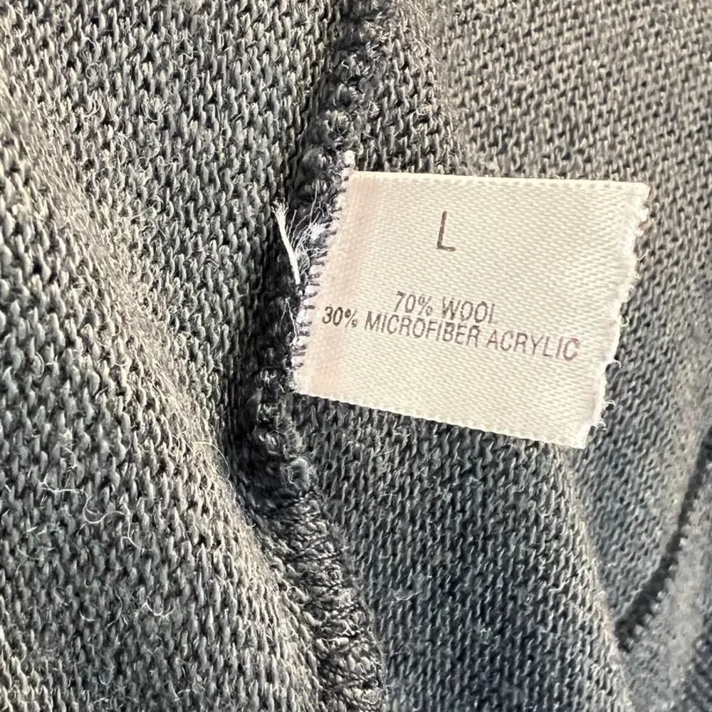 St. Croix Coogi Style Collared Sweater Wool Blend Mens Size Large Gray Cozy Knit